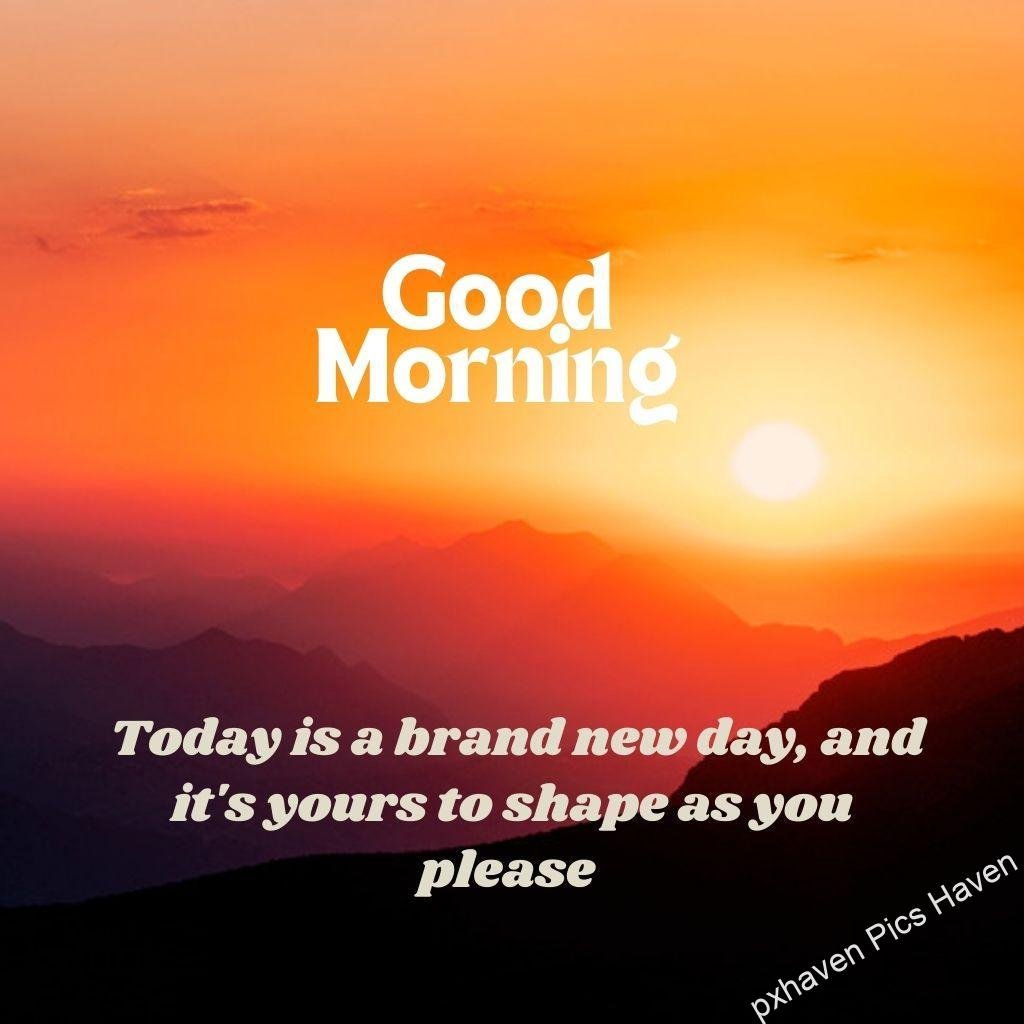 Beautiful Good Morning Images and quotes.HD image free download. red sky orange sun brown mountains wishing you good morning