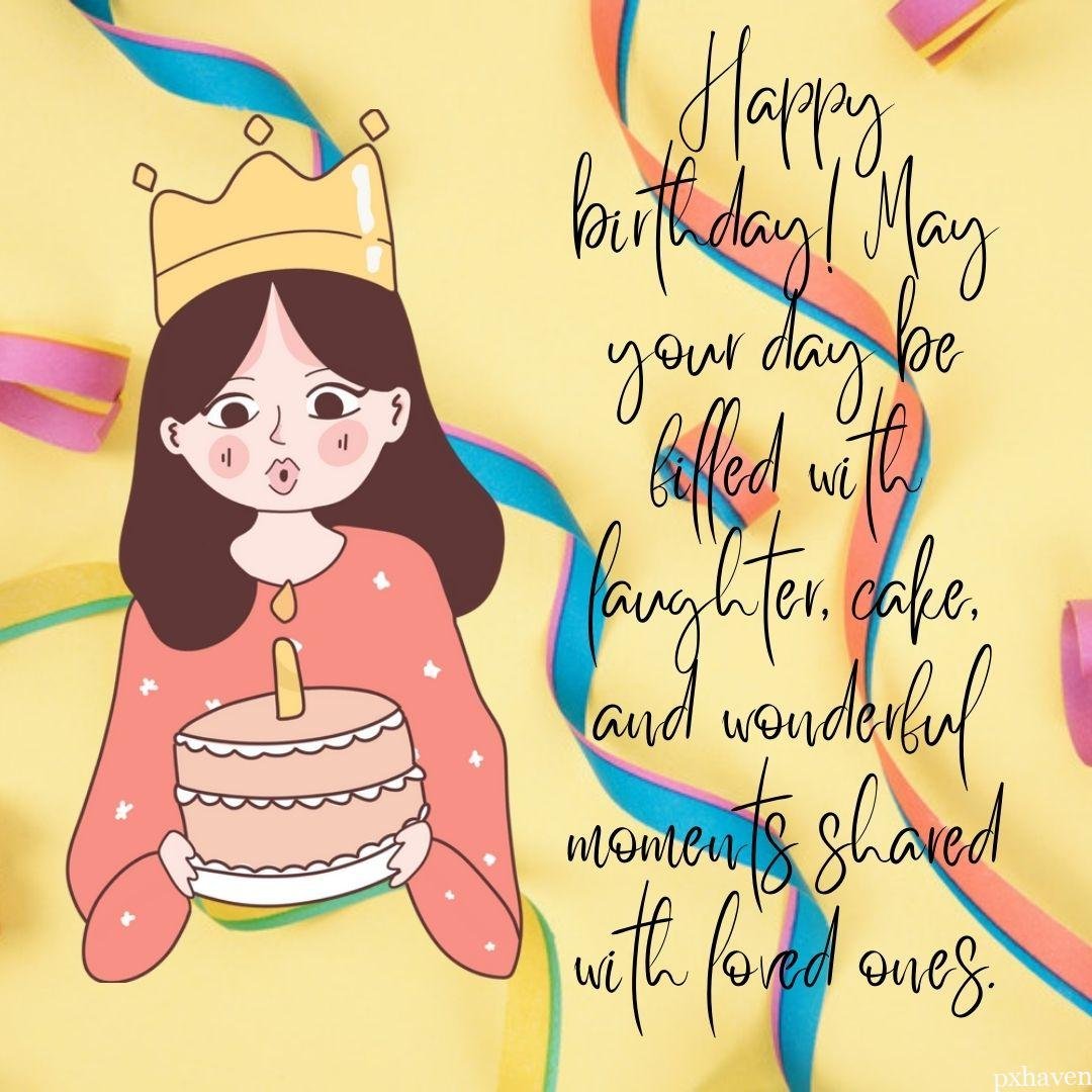A beautiful woman wearing red dress with a birthday cap and cake blowing a candle wishing happy birthday. May your day be filled with laughter, cake, and wonderful moments shared with loved ones.Happy birthday for a lovely person.