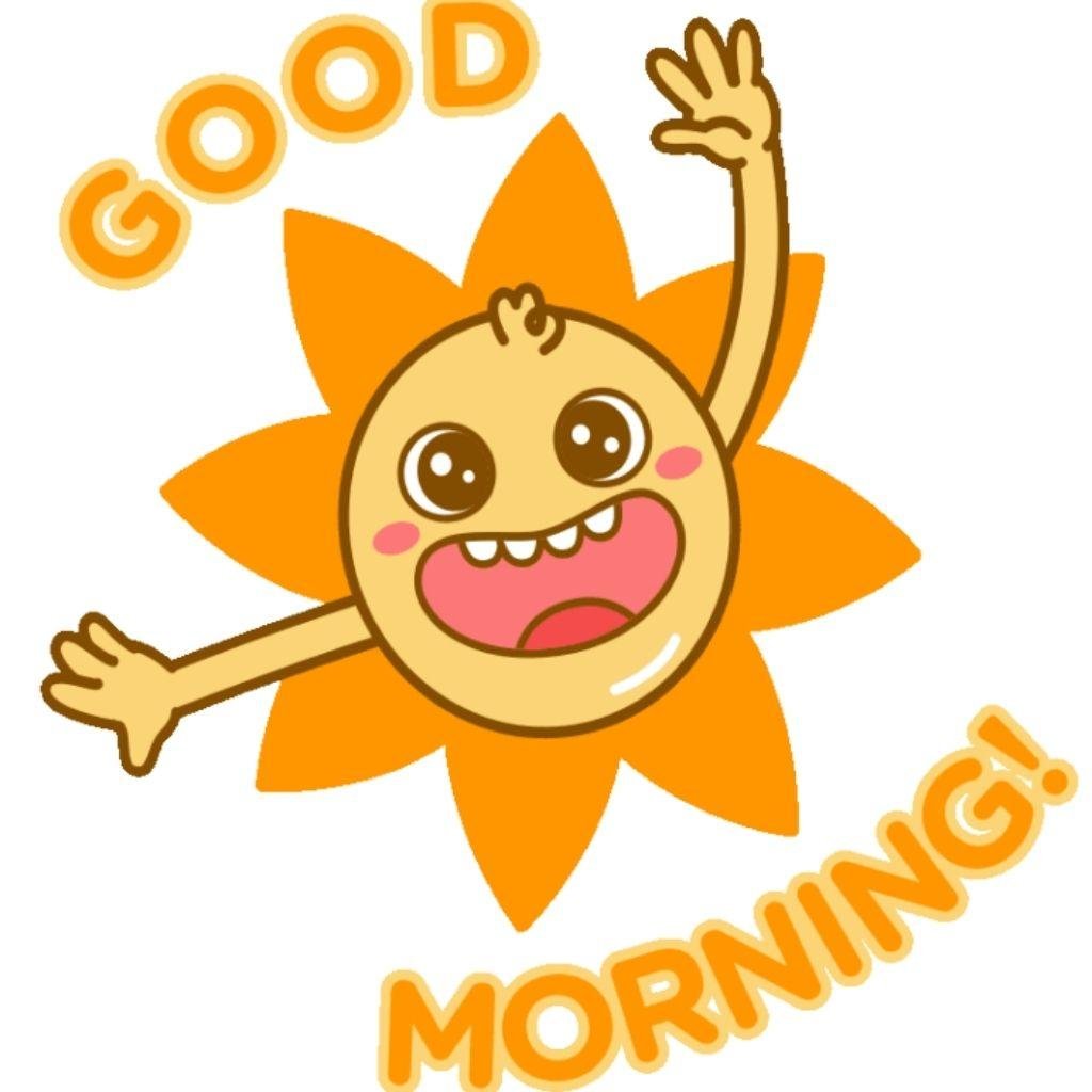 Beautiful Good Morning Images and quotes.HD image free download. A cartoon sun wishing you good morning.