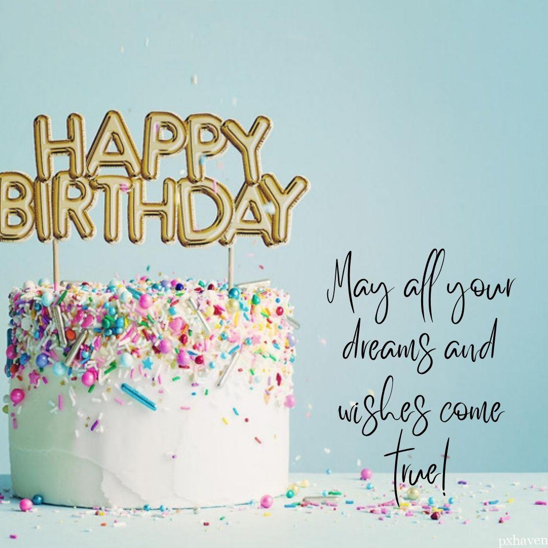 Happy birthday cake with lots of confetti and colourful Lovely birthday cake. Birthday wishes and quotes. Happy birthday! May your day be filled with laughter, cake, and wonderful moments shared with loved ones. May all your dreams come true