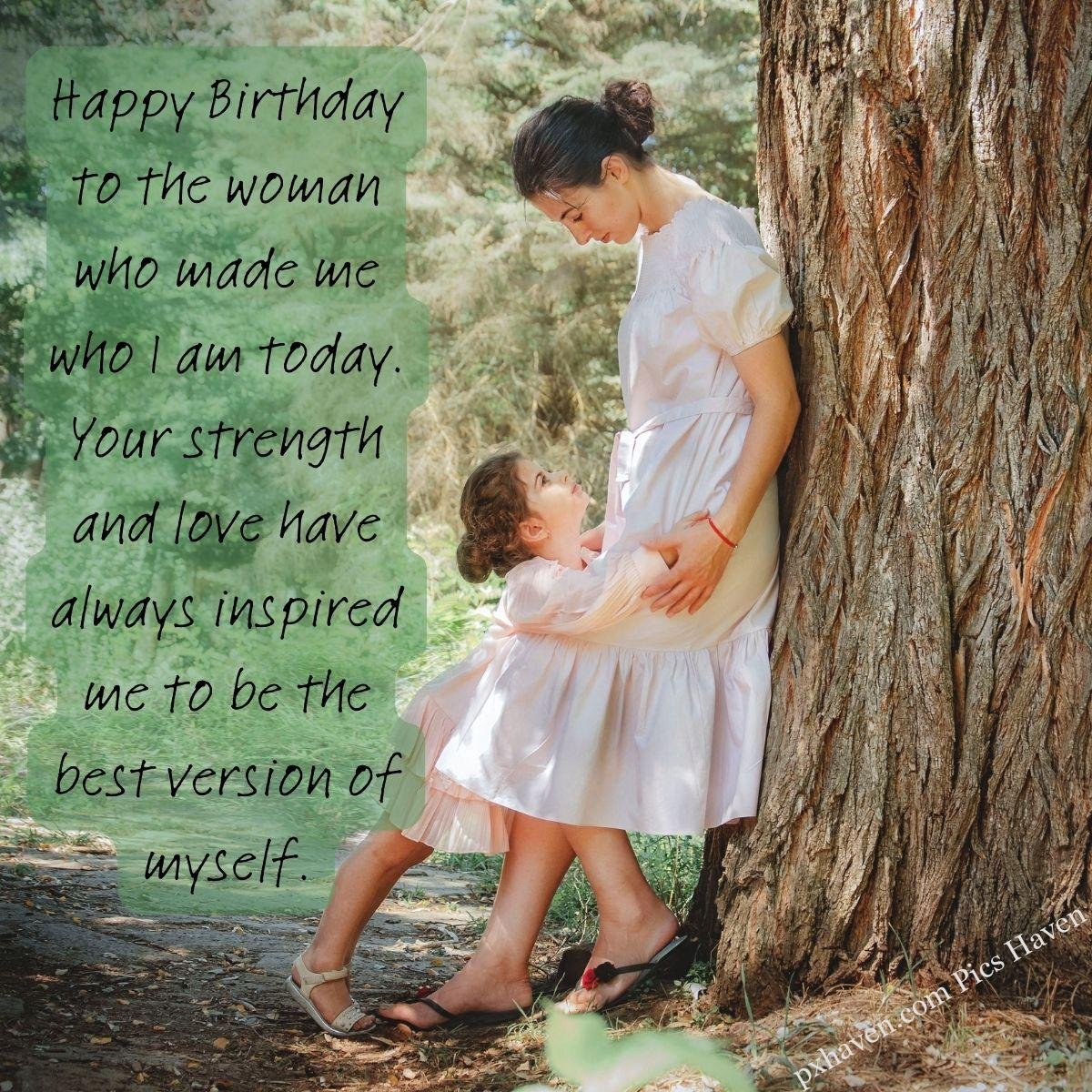 Happy Birthday Wishes and quotes for Mother from her daughter. Happy Birthday to the woman who made me who I am today. Your strength and love have always inspired me to be the best version of myself. Mother and daughter playing together. Free download. HD images. WhatsApp status for mother birthday.