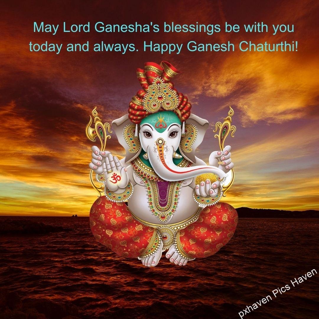 May Lord Ganesha's blessings be with you today and always. Happy Ganesh Chaturthi! free download. HD image, Happy Ganesh Chaturthi wishes. quotes.