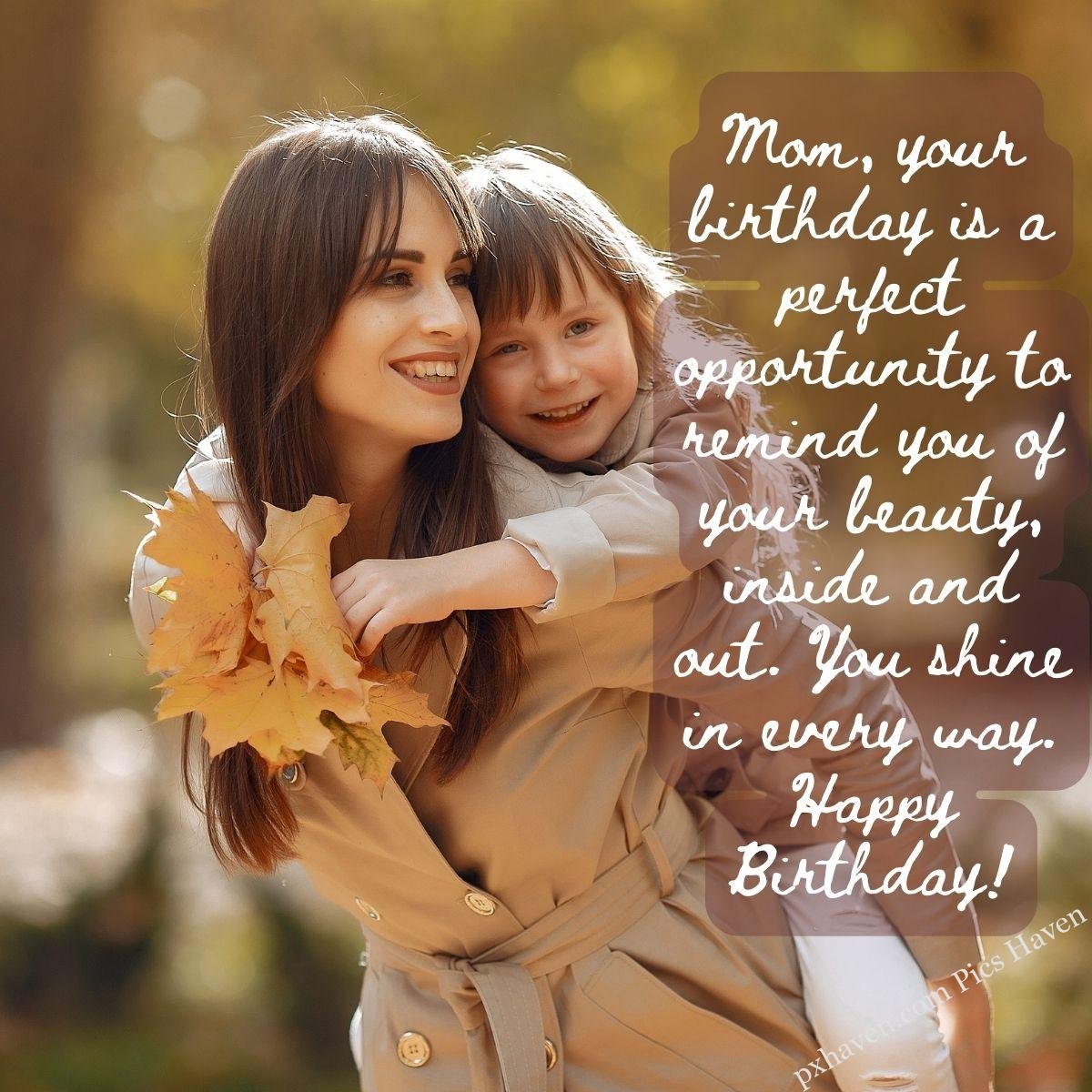 Happy Birthday Wishes and quotes for Mother from her daughter. Mom, your birthday is a perfect opportunity to remind you of your beauty, inside and out. You shine in every way. Happy Birthday! Mother and daughter playing together. Free download. HD images. WhatsApp status for mother birthday.