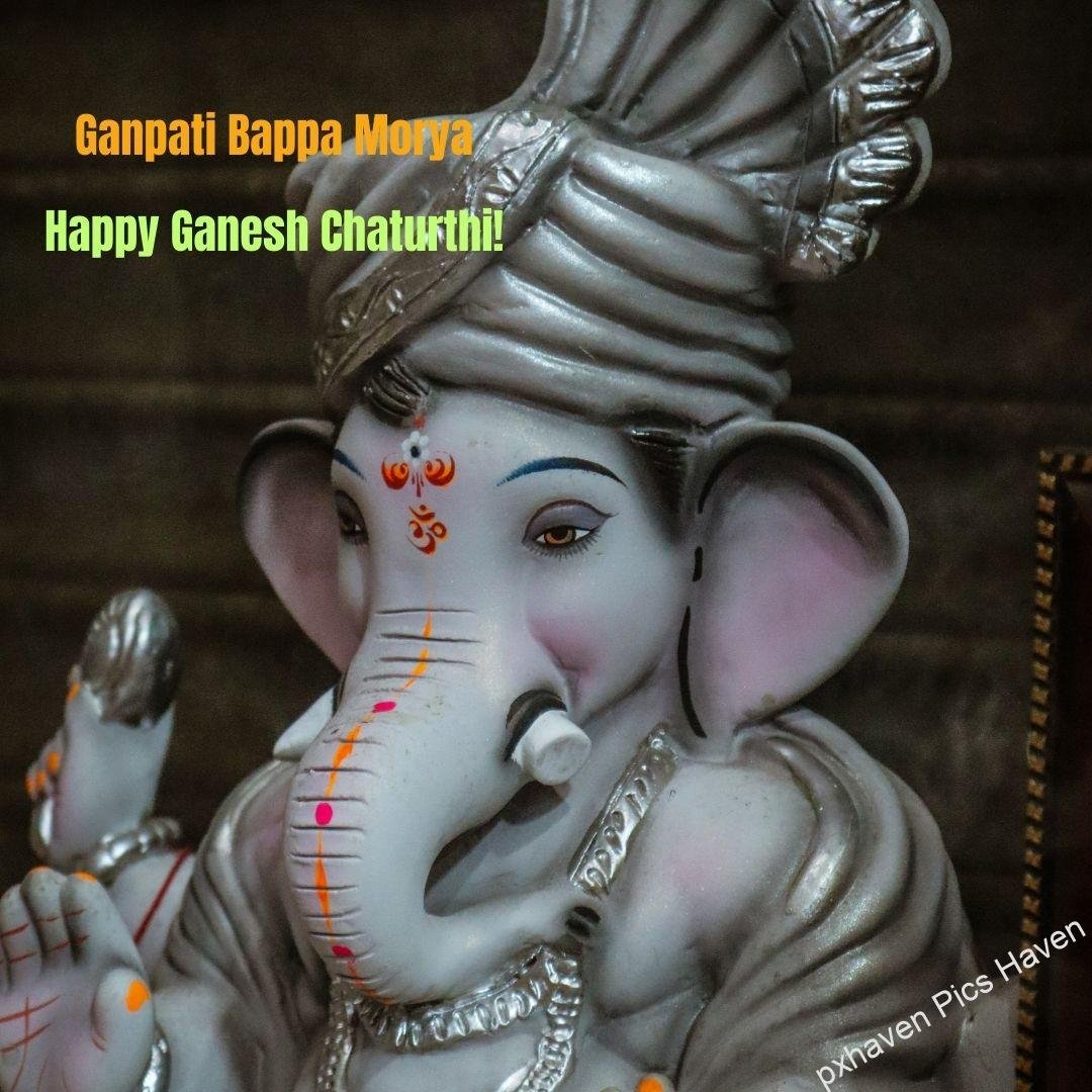 As you immerse yourself in the devotion of Ganesh Chaturthi, may you find inner peace and a deeper connection with the divine. Happy celebrations! HD image free download. Ganesh idol. Happy Ganesh Chaturthi wishes. quotes.