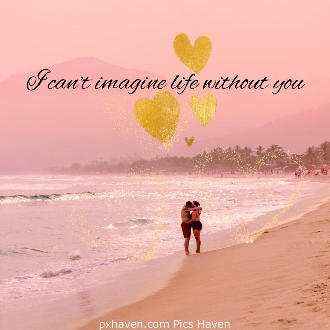 I can't imagine life without you. A girl and boy playing together on sea shore. Love Quotes and Images for Couples. HD images. Free download.