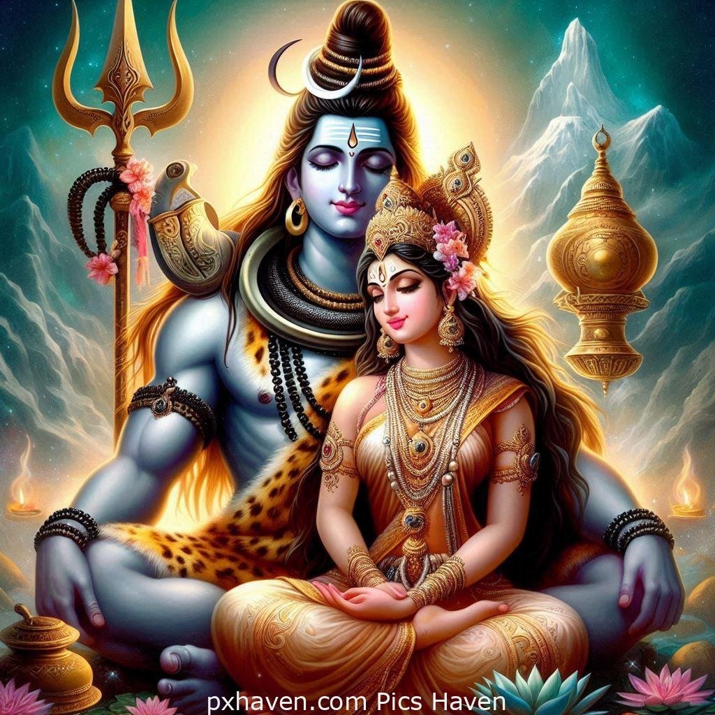 A calm image of Lord Shiva meditating. Full HD image. Free Download. Shivratri.
