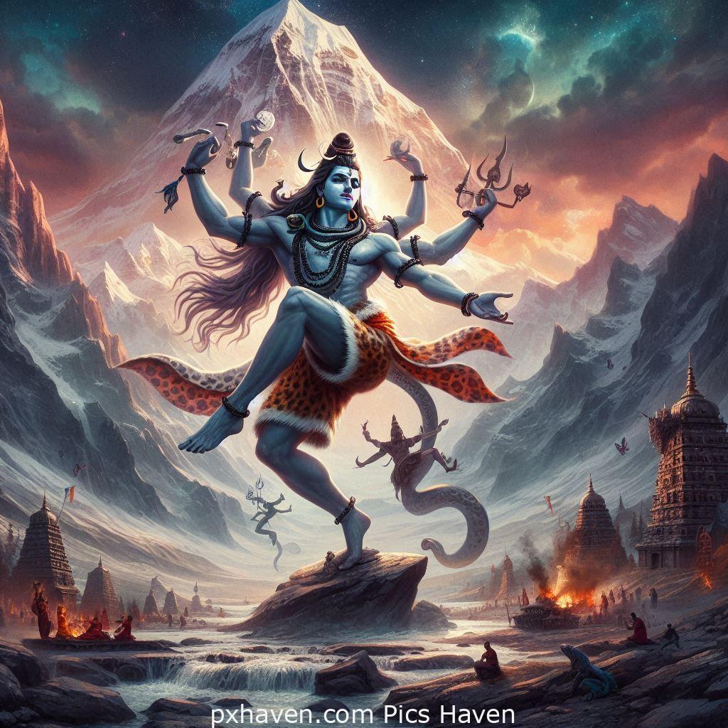 A calm image of Lord Shiva Tandav. Full HD image. Free Download. Shivratri.