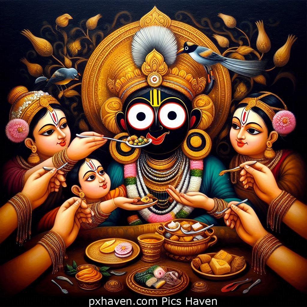 Lord Jagannath is fed by all. Sri Krishna Jagannath. Full HD images. Free download.