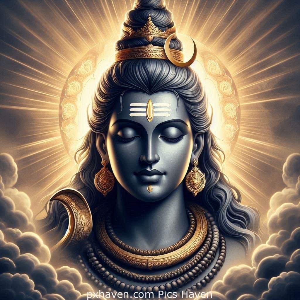 A calm image of Lord Shiva meditating. Full HD image. Free Download. Shivratri.