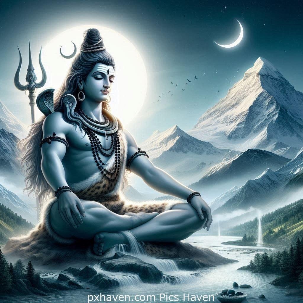 A calm image of Lord Shiva. Full HD image. Free Download. Shivratri.