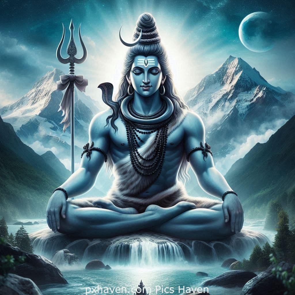 A calm image of Lord Shiva. Full HD image. Free Download. Shivratri.
