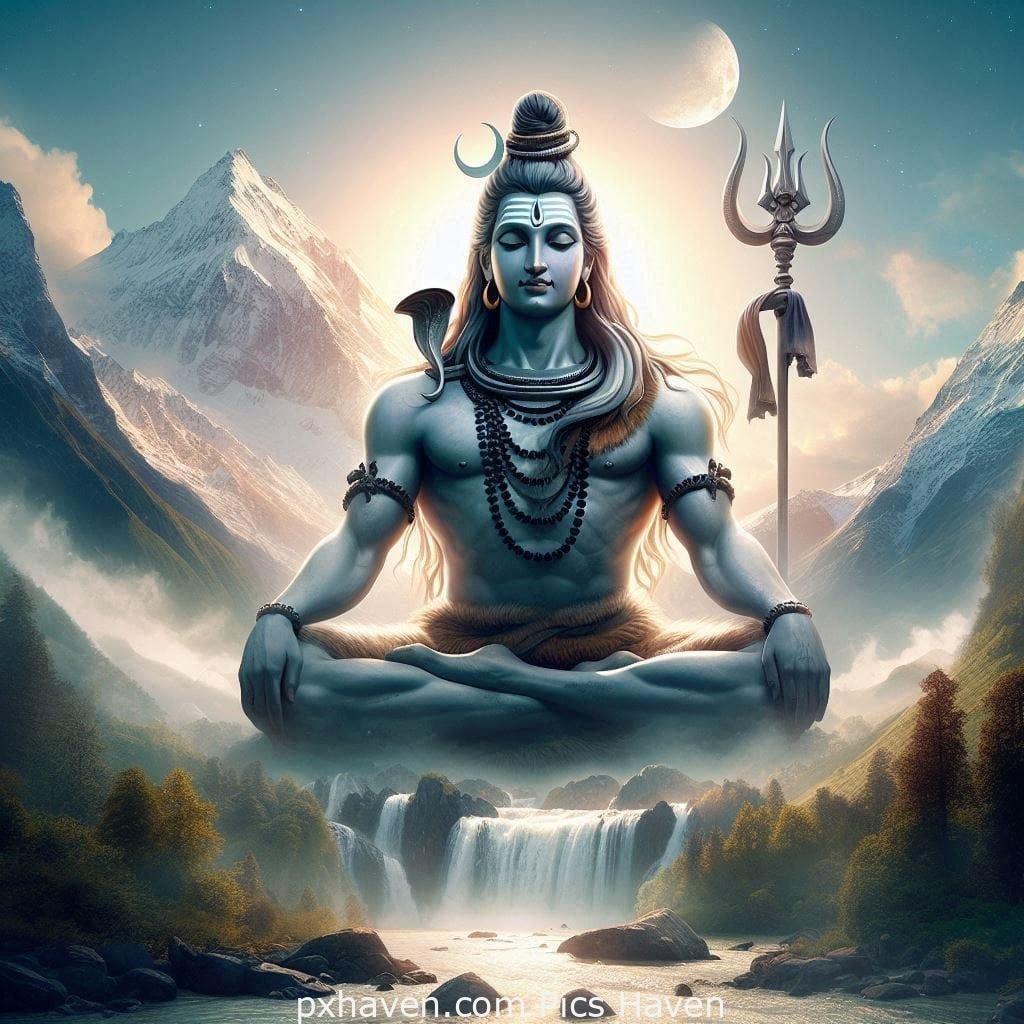 A calm image of Lord Shiva. Full HD image. Free Download. Shivratri.