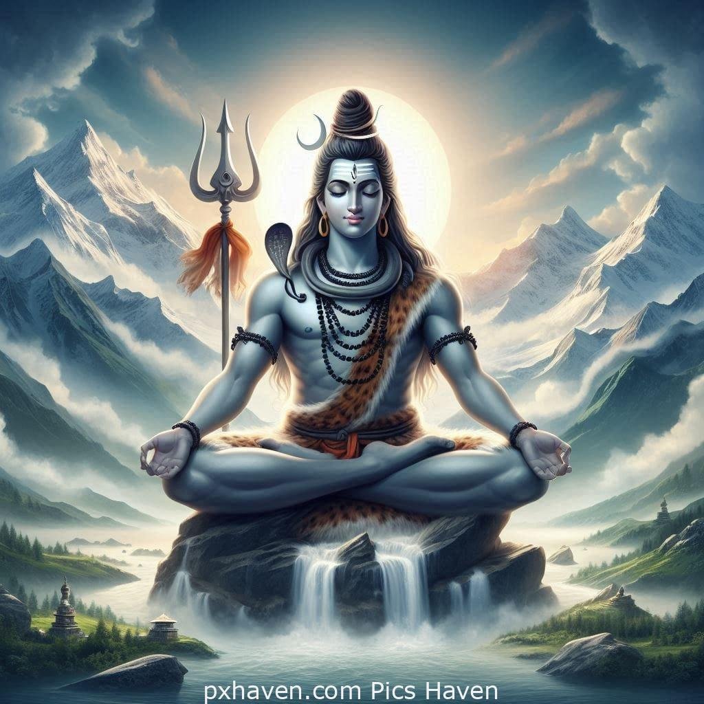 A calm image of Lord Shiva. Full HD image. Free Download. Shivratri.