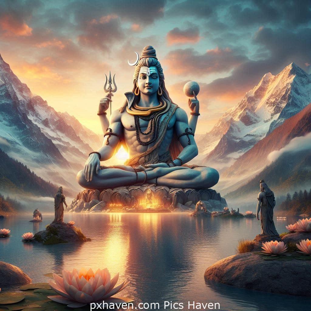A calm image of Lord Shiva. Full HD image. Free Download. Shivratri.