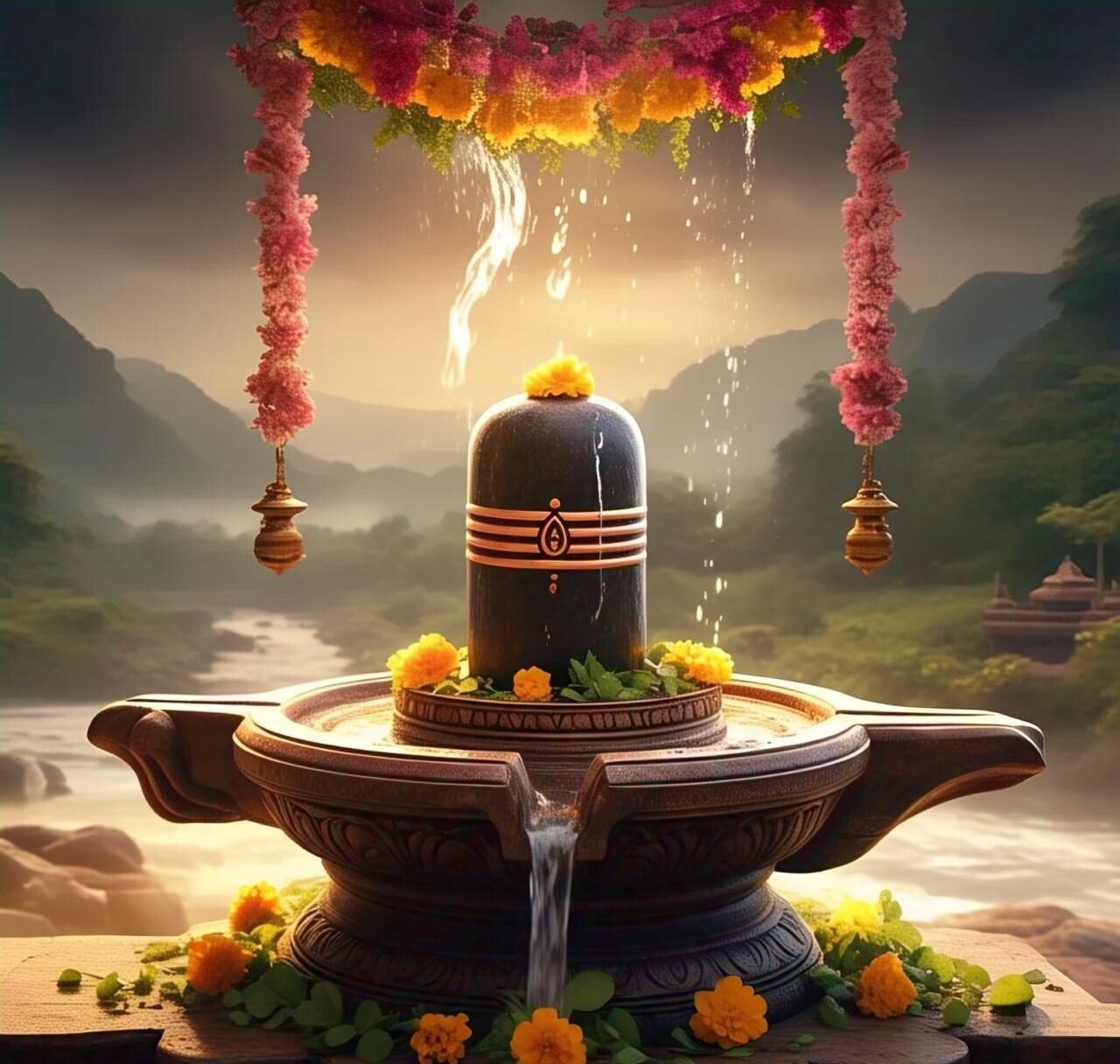 A calm image of Lord Shivalingam. Full HD image. 3D image. Free Download. Shiva ratri.