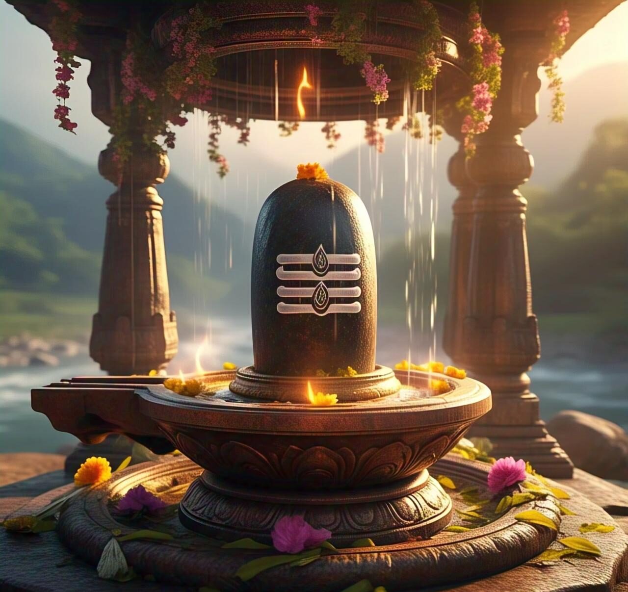 A calm image of Lord Shivalingam. Full HD image. Free Download. Shiva ratri.