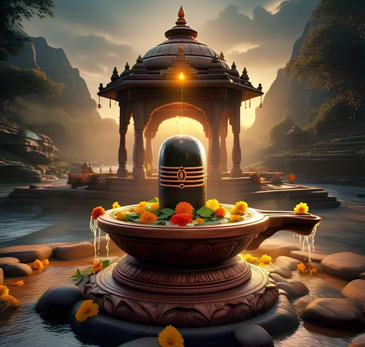A calm image of Lord Shivalingam. Full HD image. Free Download. Shiva ratri.