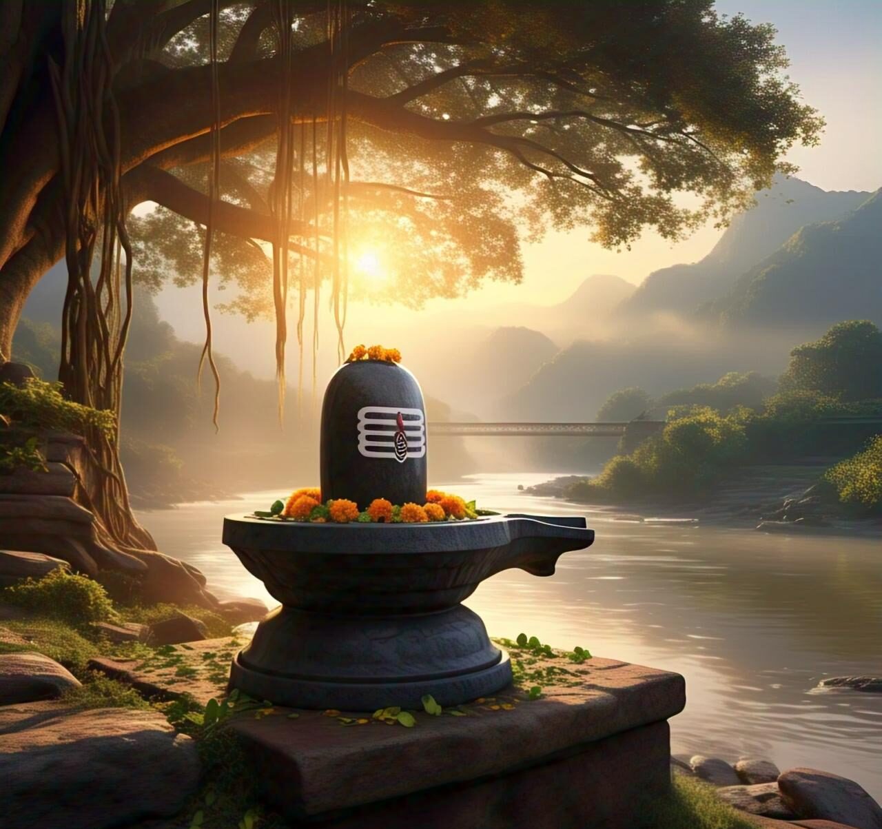 A calm image of Lord Shivalingam. Full HD image. Free Download. Shiva ratri.