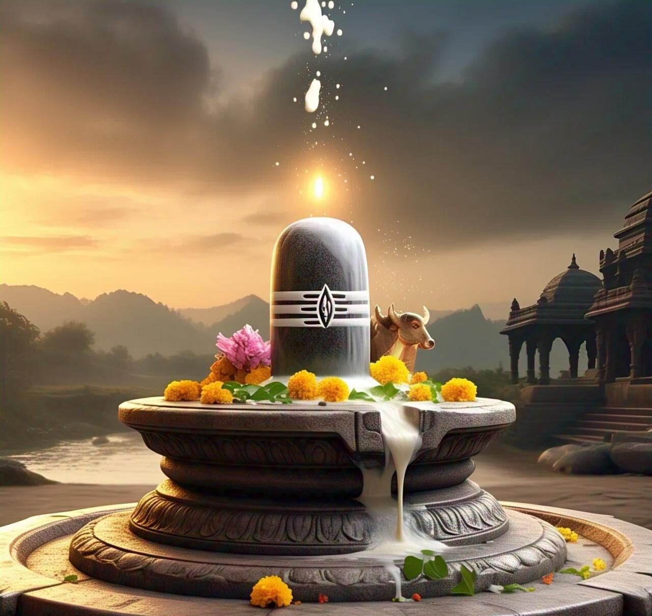 A calm image of Lord Shivalingam. Full HD image. Free Download. Shiva ratri.