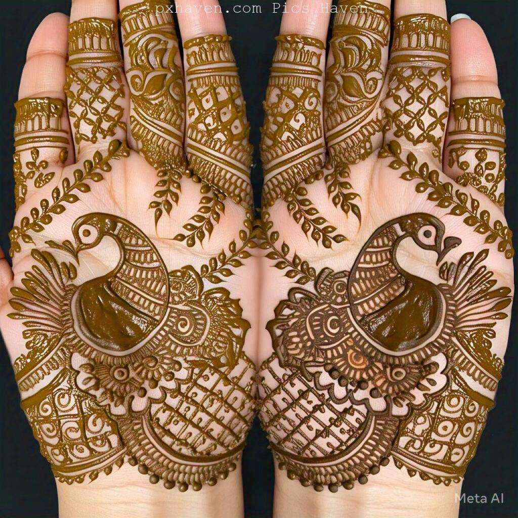 A beautiful mehndi art on hand front side. Free down full HD